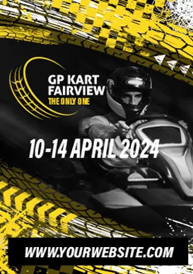 go kart grafica manifesto poster